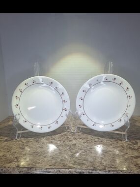 Corelle Burgundy Rose Saucers - Set of 2